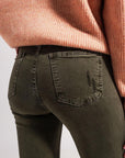 Ripped Skinny Jean in Green