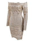 Robe à paillettes sans bretelles 