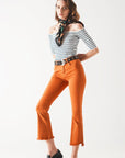 Top Bardot a righe blu navy