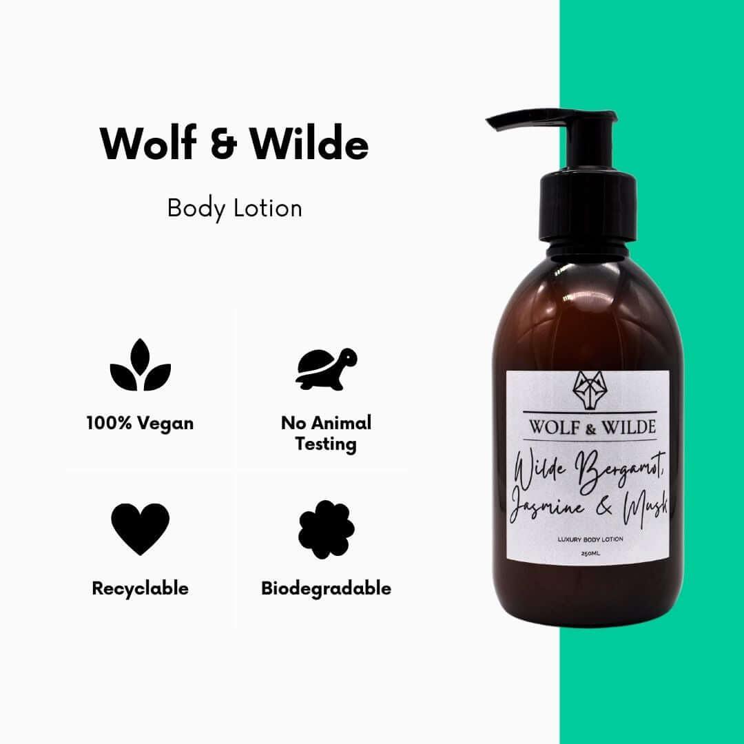 Wilde Bergamot, Jasmine &amp; Musk Luxury Body Lotion 250ML - Toi ‘n’ Moi Ltd